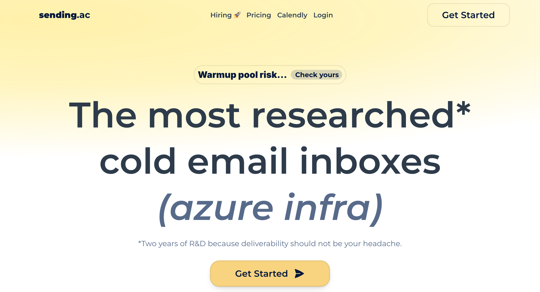 sending.ac - cold email inboxes on Azure infrastructure
