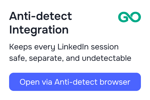 Anti-detect Integration · Open via Anti-detect browser