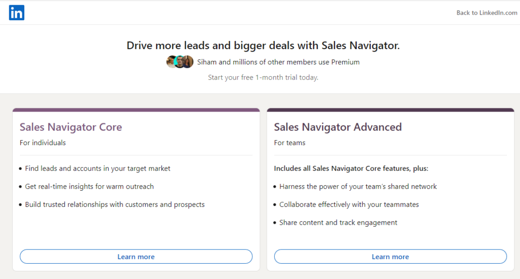 Linkedin Sales Navigator