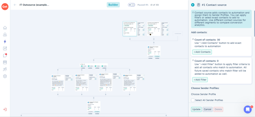 automate linkedin prospecting