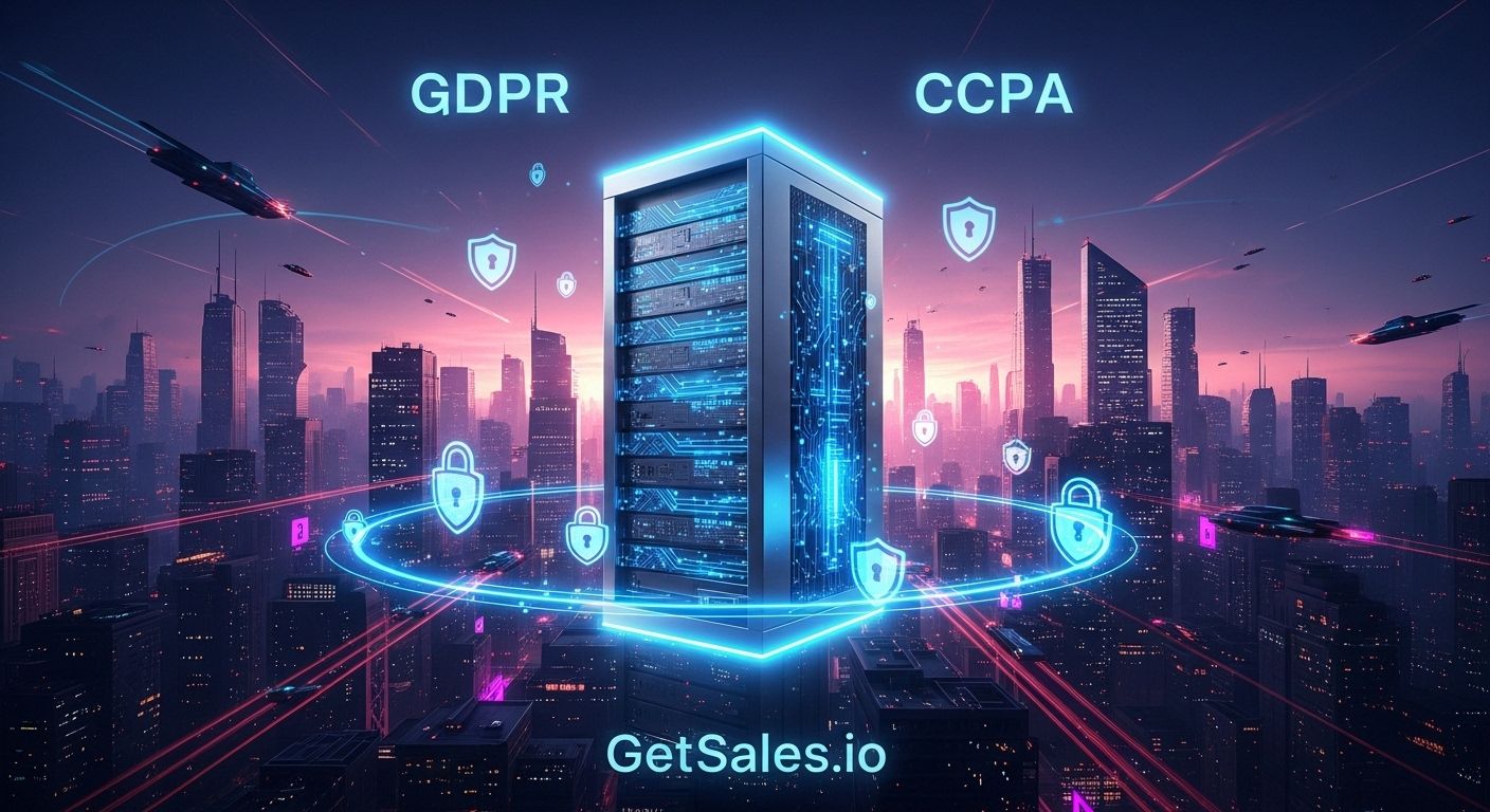 How does GetSales.io ensure compliance with GDPR and CCPA