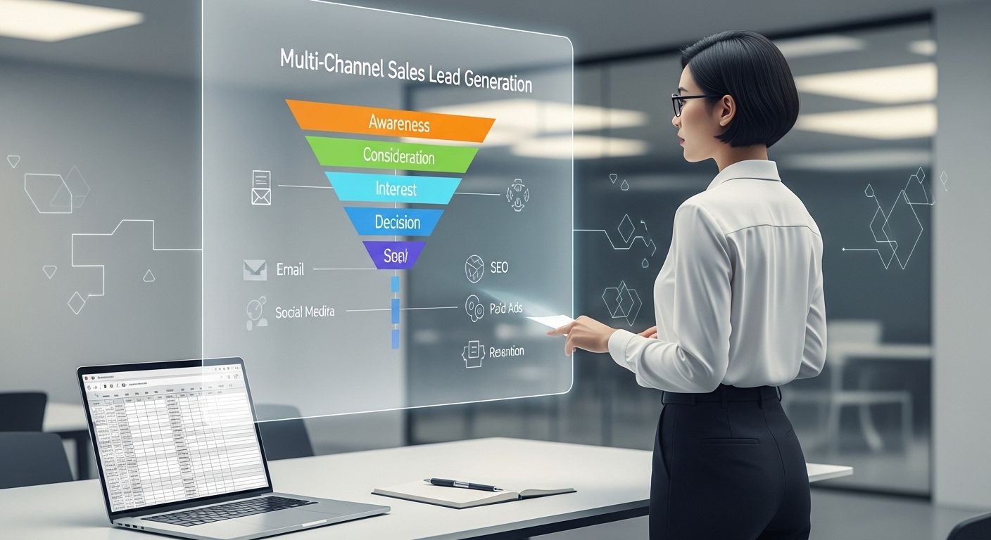 Multi-channel sales funnel optimization for B2B lead generation