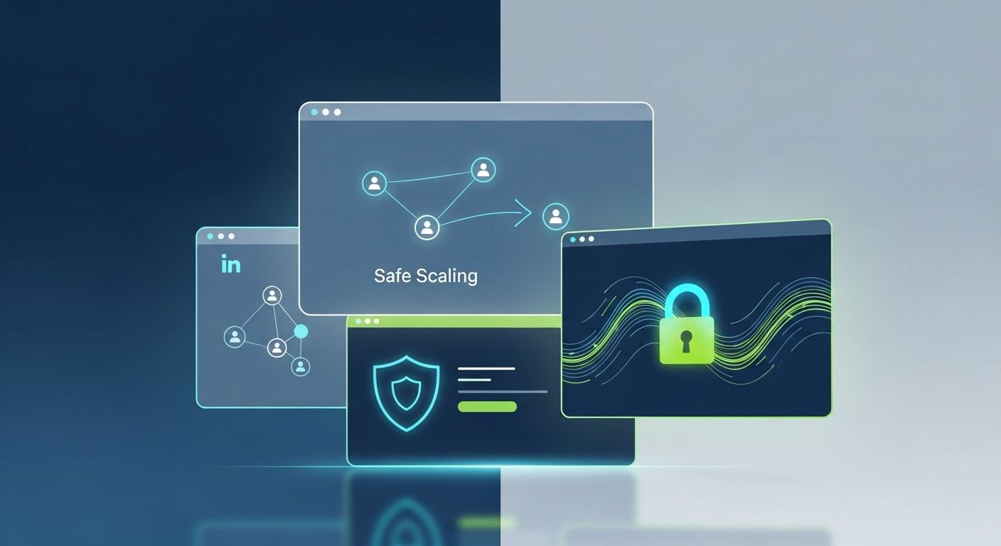 Provider features for secure LinkedIn account scaling